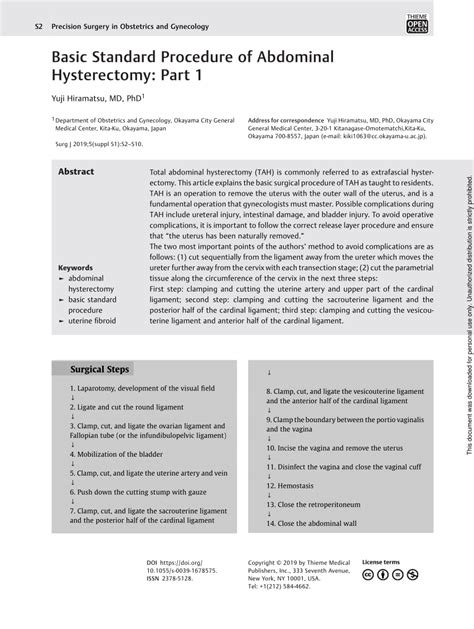 hysterectomy in normanton|Basic Standard Procedure of Abdominal Hysterectomy: Part 1.